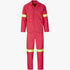 Brands Premium 2 Pc Red Conti Suit, a full-body work uniform with reflective tape on the sleeves and trousers, designed for