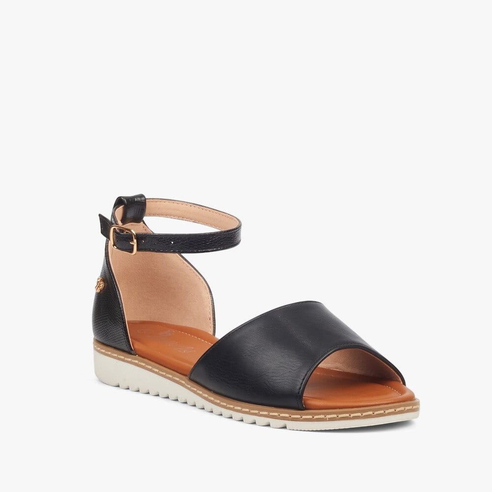 Butterfly Feet Womens Walnut Sandal Black | Butterfly