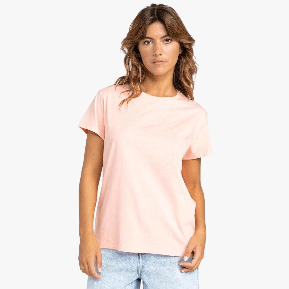 Roxy Womens Just Do You Short Sleeve Tee Cadlelight Peach | Roxy