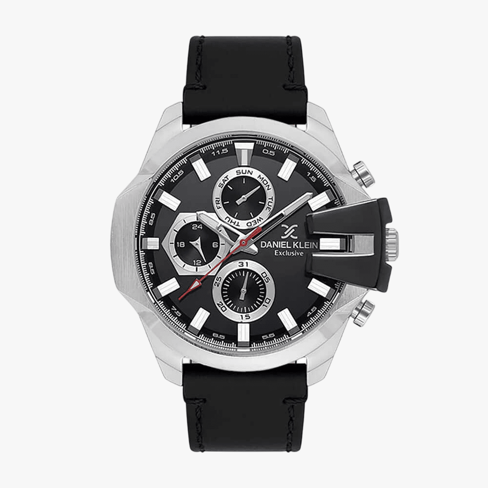 Daniel Klein Gents Black Dial Multifunction Watch | Daniel Klein