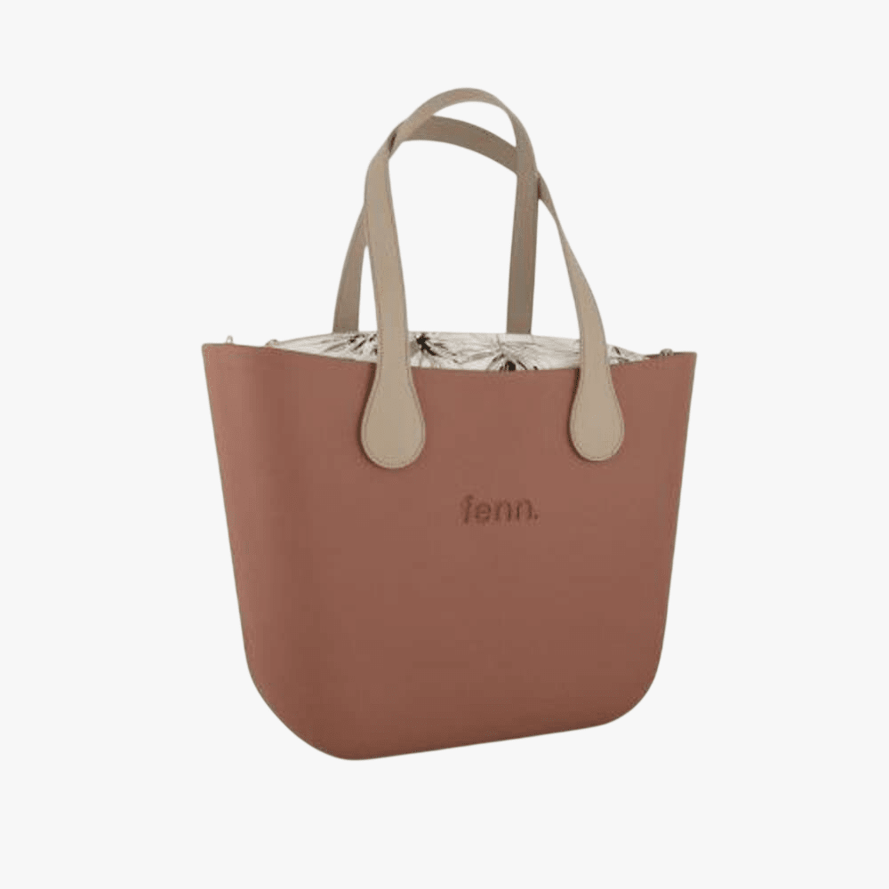 Fenn Original Tan Handbag P92 Inner Gold Zip Light Stone Handle | Fenn
