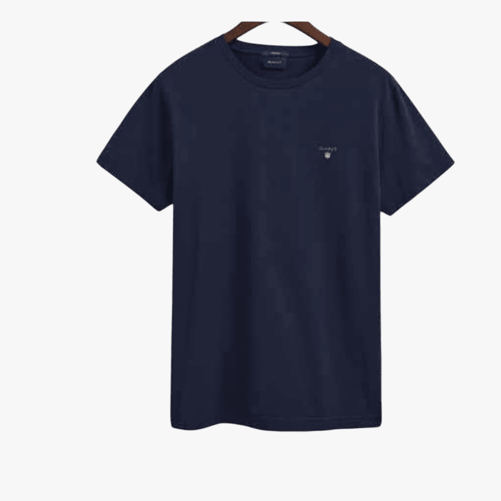 Gant Mens Original Fit Short Sleeve Tee Dark Blue | Gant