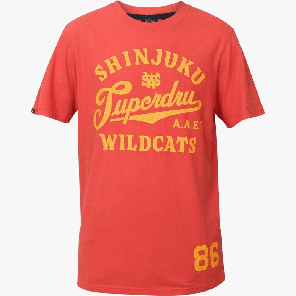 Superdry Mens Vintage Home Run Short Sleeve Tee Americana Red | Superdry