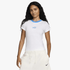 Nike Womens Slim Short Sleeve Crop Tee White Blue | Nike