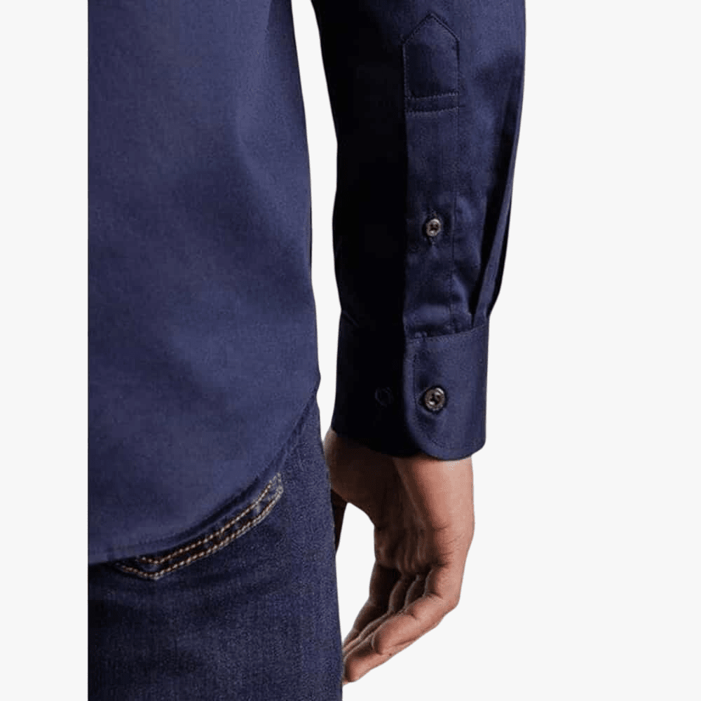 Polo Mens Custom Fit Greig Long Sleeve Shirt Navy | Polo