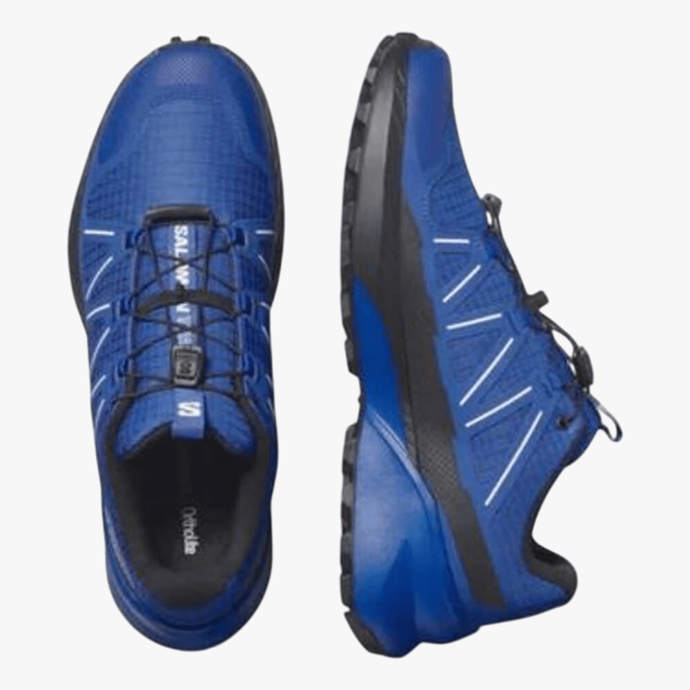 Salomon Mens Speedcross Peak Trail Sneaker Lapis Black White | Salomon