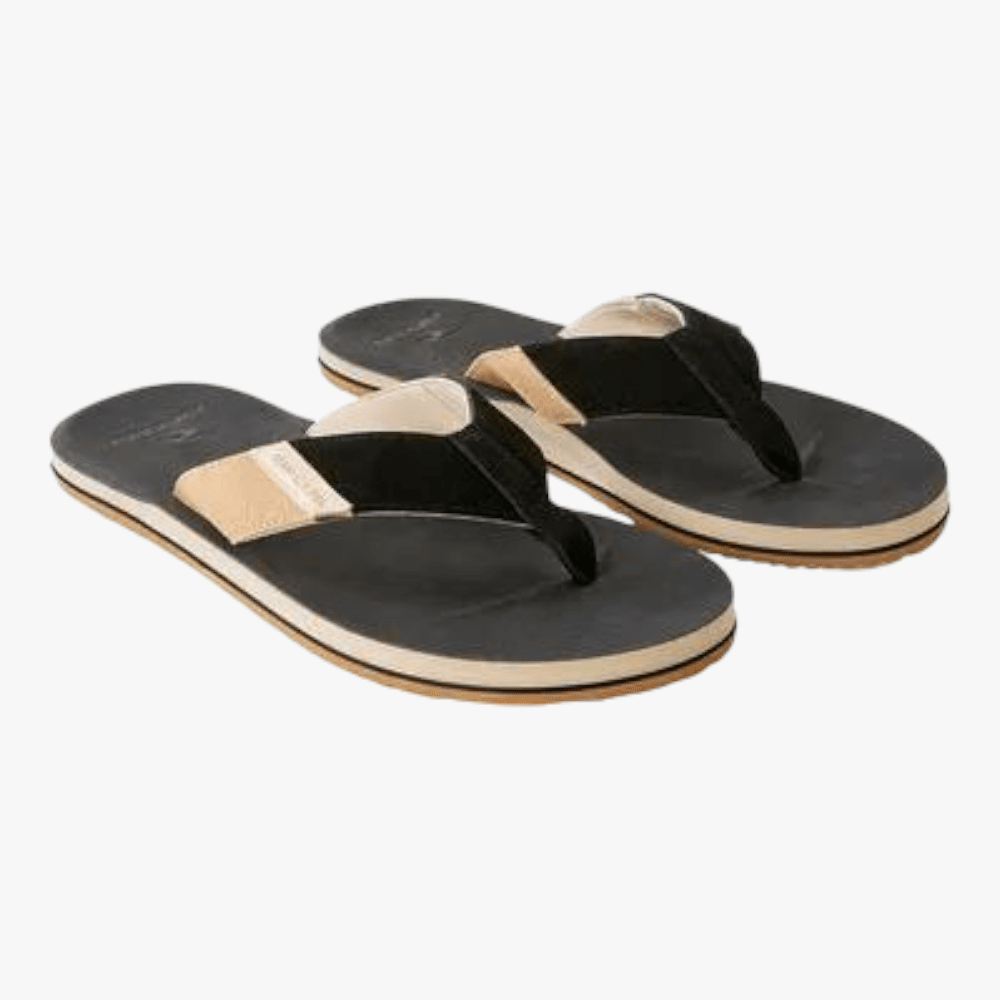 Ripcurl Mens Oxford Open Toe Flip Flop Black Tan | Ripcurl