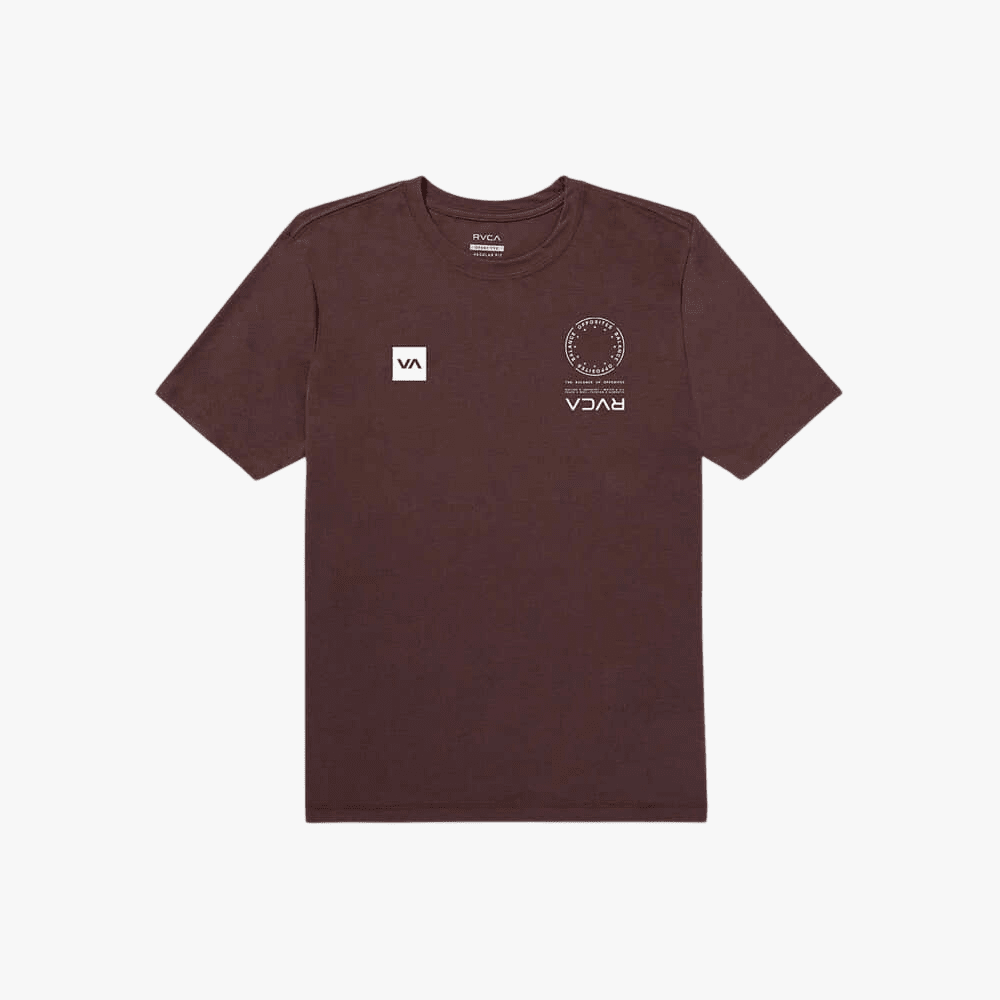 Rvca Mens Va Mark 2 Short Sleeve Tee Mocha | Rvca