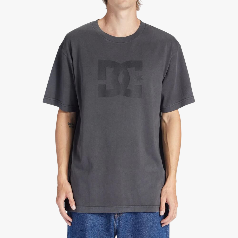 Dc Mens Star Short Sleeve Tee Washed Black