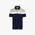Pringle Mens Rhodes Mercerised Striped Short Sleeve Golfer Blue | Pringle