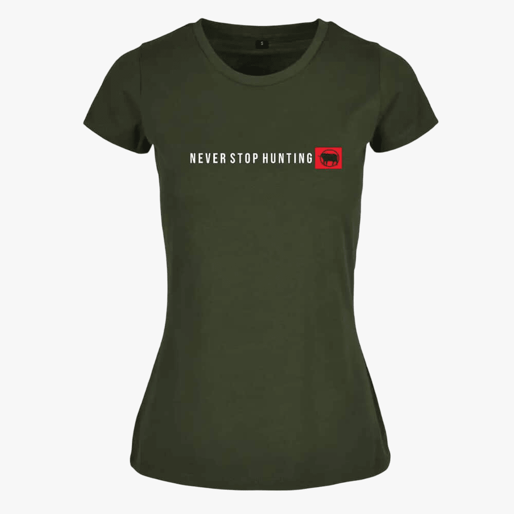 Sniper Womens Never Stop Tee Olive | Sniper