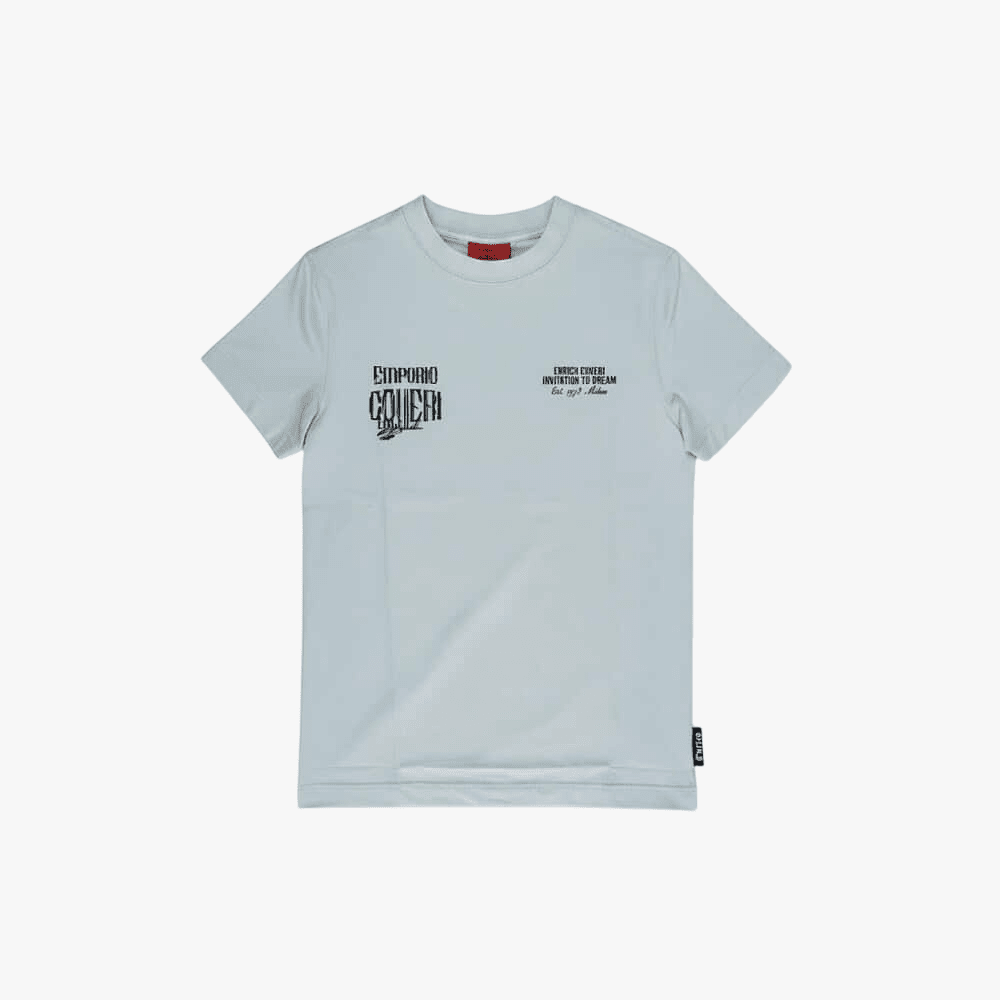 Enrico Coveri Mens Shorts Sleeve Tee Sky Blue | Enrico Coveri