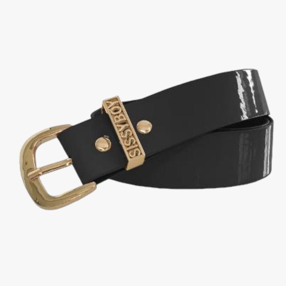 Sissy Boy Patent Belt Branded Loop Black