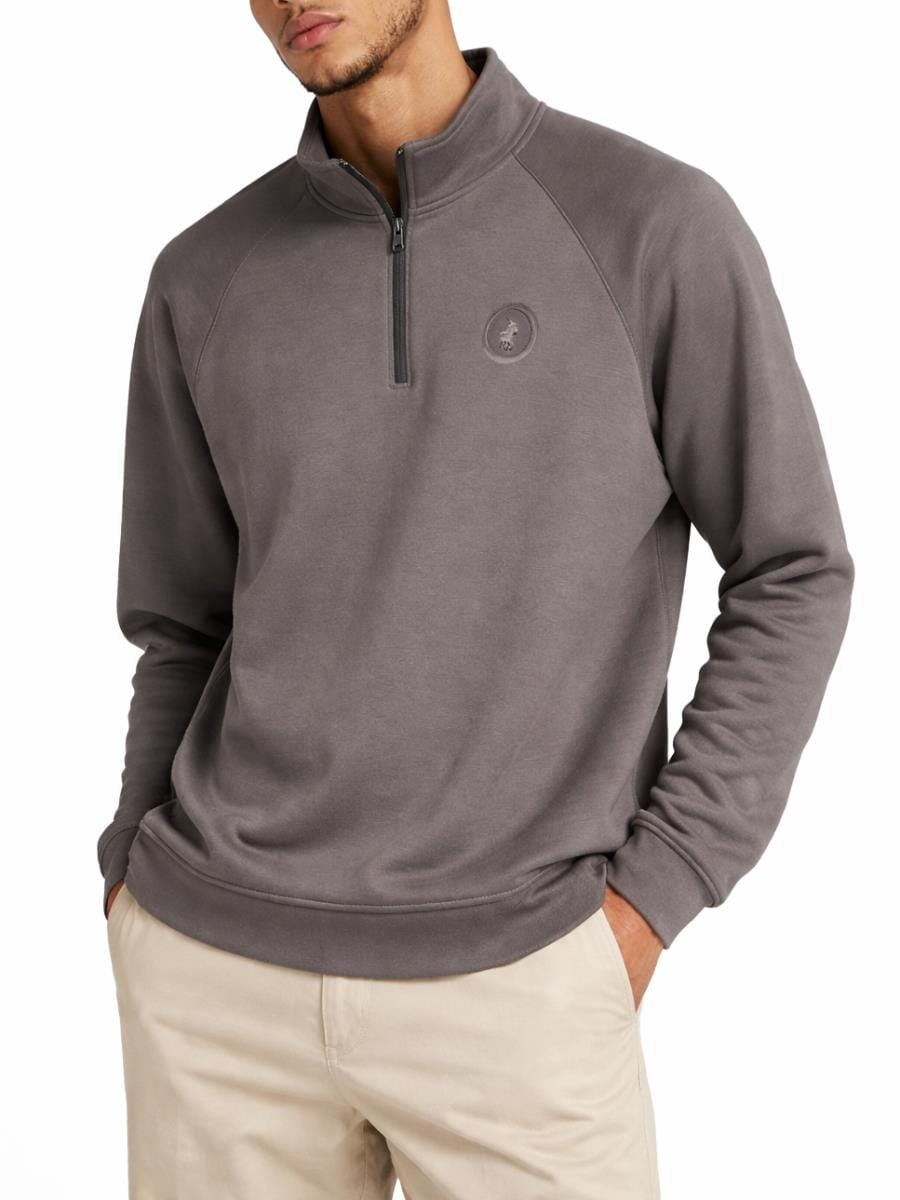 Polo Mens Sport 1/4 Zip Sweater Charcoal | Polo