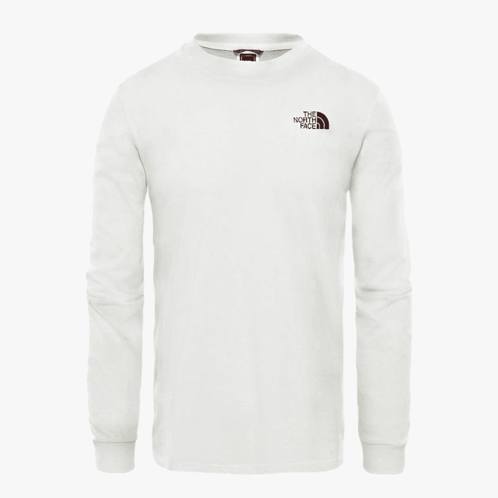The North Face Mens Simple Dome Long Sleeve Tee White | The North Face