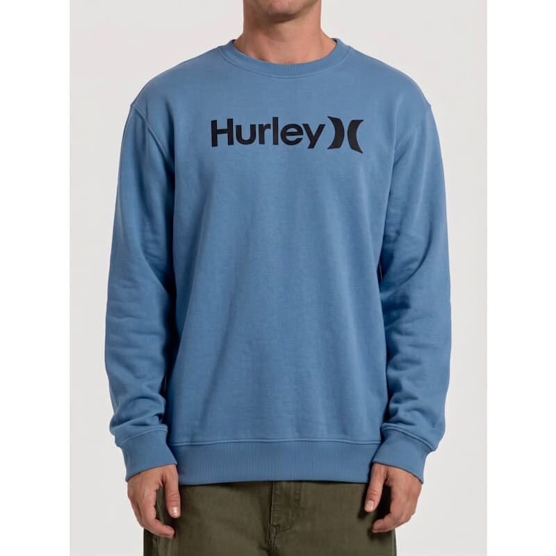 Hurley Mens One And Only Crew Sweater Elemental Blue | Element