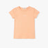 Orange Calvin Klein Girls Hero Logo Tee, a short-sleeve crew neck t-shirt with a visible brand logo on the chest, presented