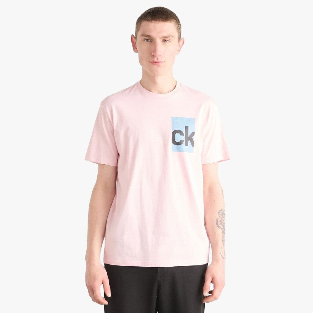 Calvin Klein Mens Box Graphic Tee Pink | Calvin Klein