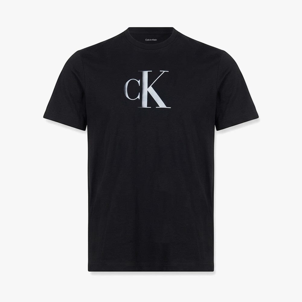 Calvin Klein Mens Contrast Logo Tee Black | Calvin Klein