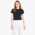 Calvin Klein Womens Flocked Logo Tee Black | Calvin Klein