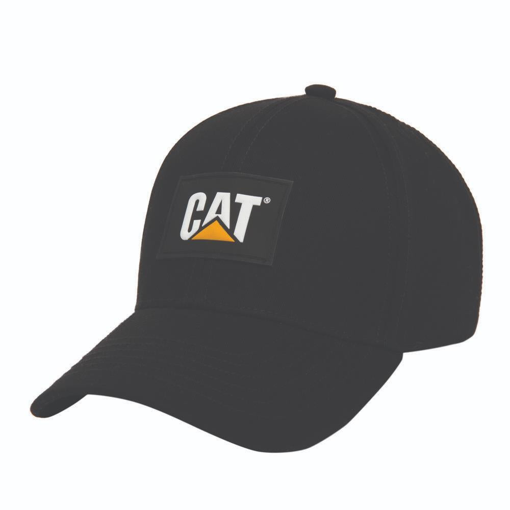 Caterpillar Cat Logo Silicone Patch Cap Black