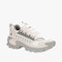 Bright white and grey Caterpillar Mens Intruder Met Shoe, a chunky sole sneaker, viewed from the side.