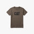 Caterpillar Mens Logo Short Sleeve Tee Fossil Black | Caterpillar