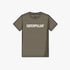 Caterpillar Mens Short Sleeve Logo Tee Fossil Vanilla | Caterpillar
