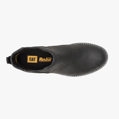 Top-down view of a black leather Caterpillar Colorado 2.0 women&
