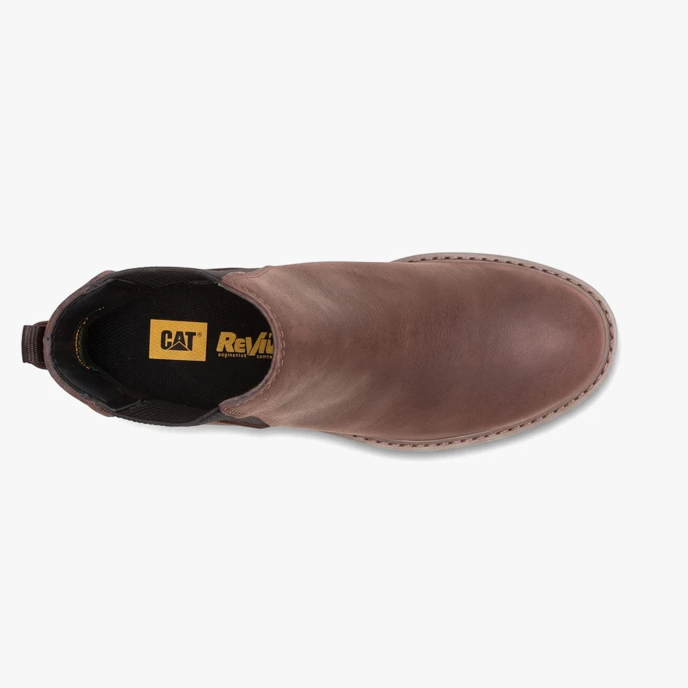 Top-down view of a brown leather Caterpillar Women&