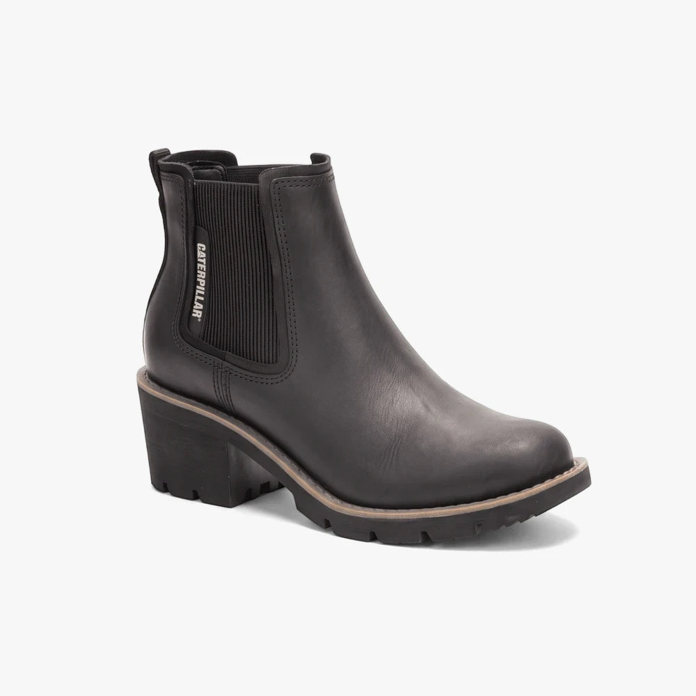 A black leather Caterpillar Women&