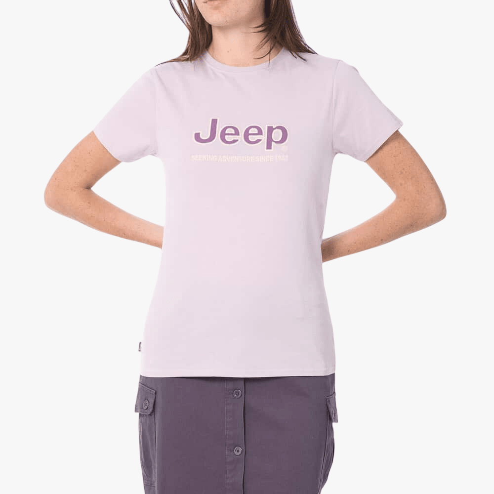 Jeep Womens Short Sleeve Applique Tee Lilac | Jeep