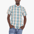Jeep Mens Yd Check Short Sleeve Shirt Green Gold | Jeep