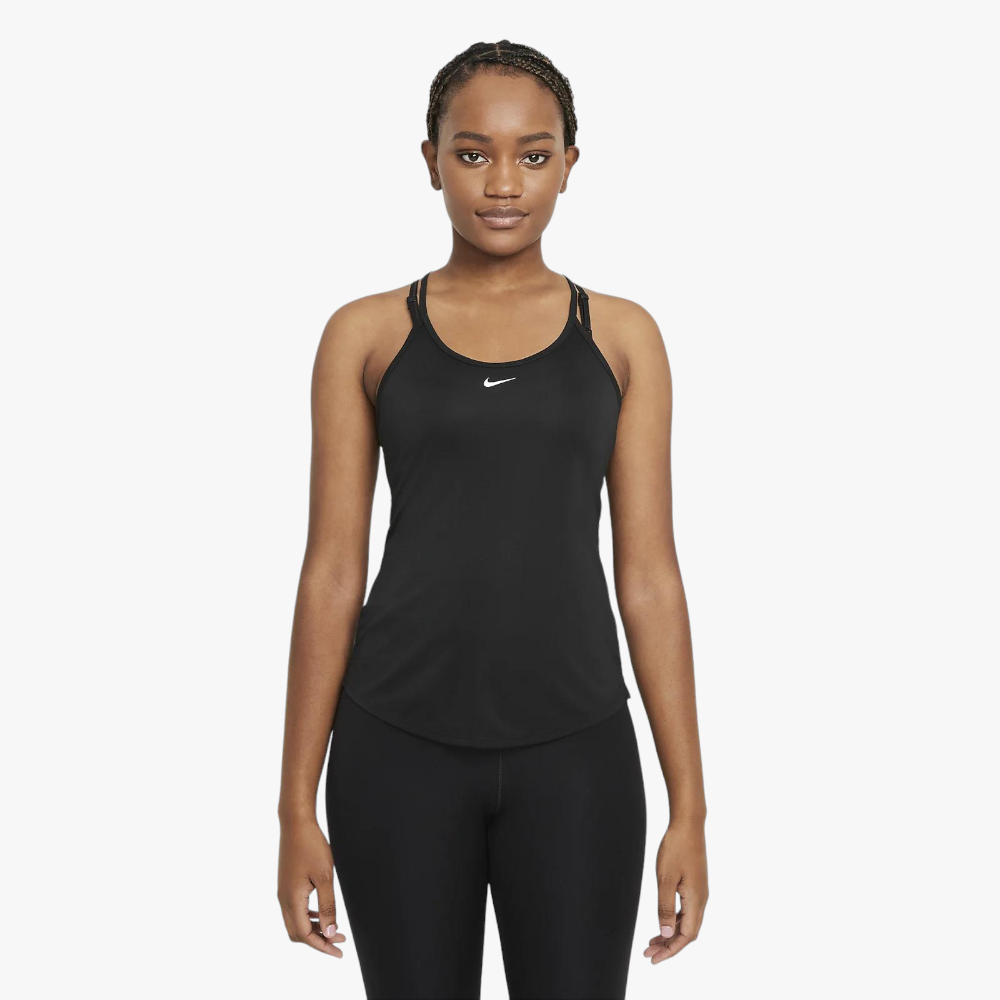 Nike Womens Dri-Fit One Elastika Standard Fit Tank Top Black