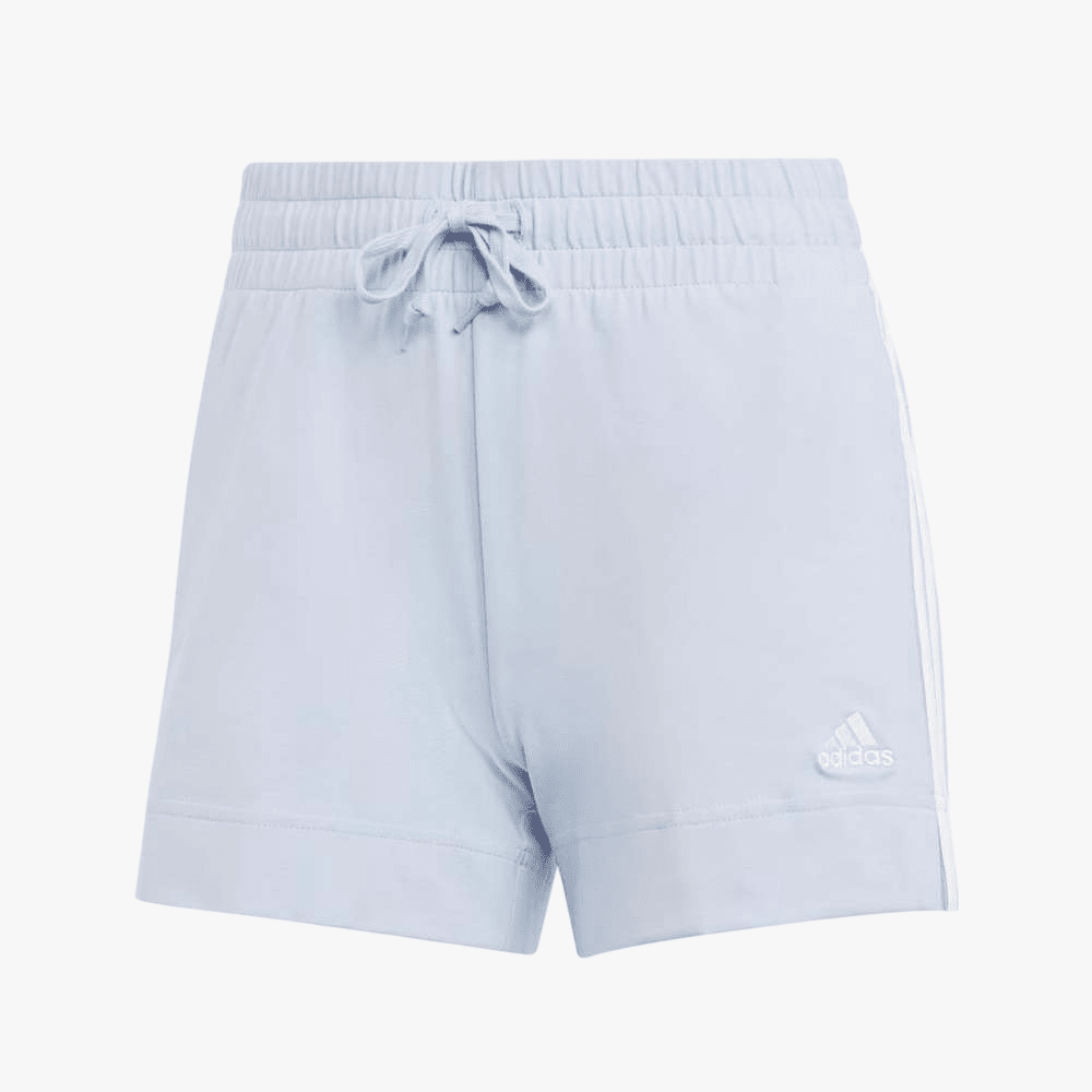 Adidas Womens Essentials Slim 3 Stripe Shorts Blue | Adidas