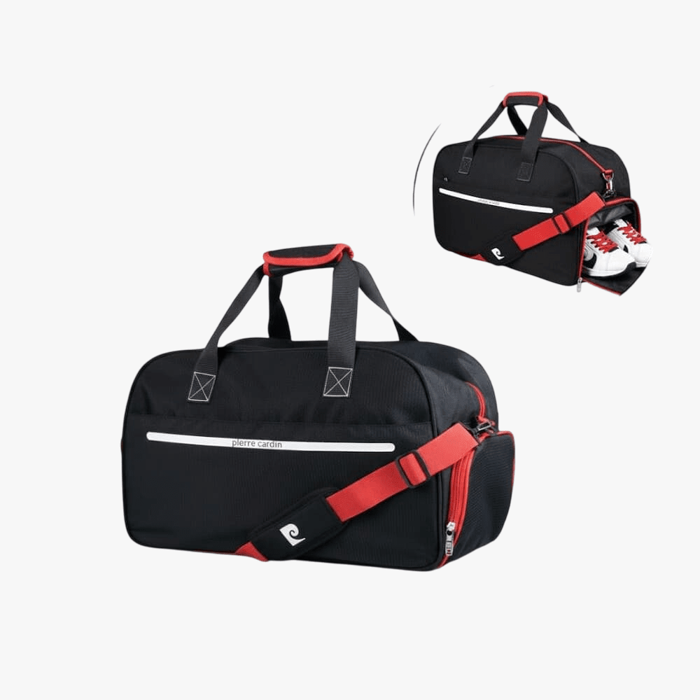 Pierre Cardin Craig Signiture Duffle Bag Red Black | Pierre Cardin