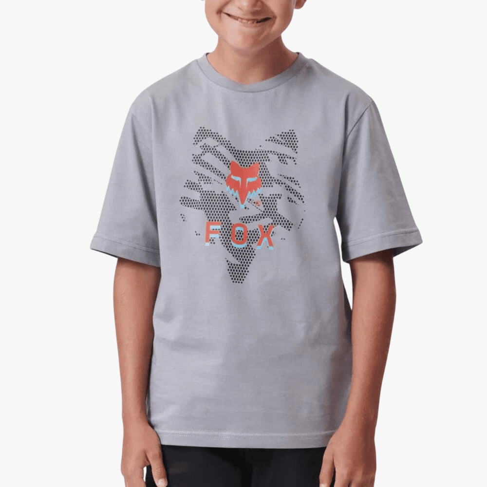 Fox Boys Blazing Trails Short Sleeve Tee Tradewinds Grey | Fox