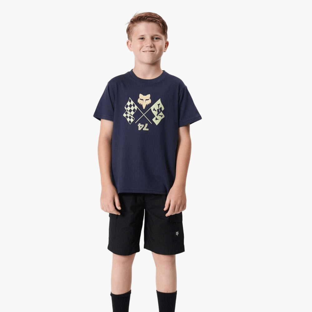 Fox Boys Victor Short Sleeve Tee Navy | Fox