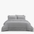 Cotton Co Egyption Cotton 400 Thread Super King 260X230 Duvet Cover Silver | Cotton Co