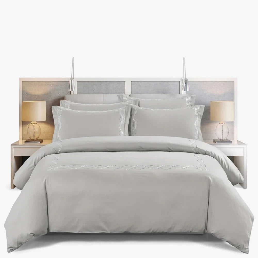 Cotton Co Opulence Sophia King 300 Thread Count Duvet Cover Set Cream | Cotton Co