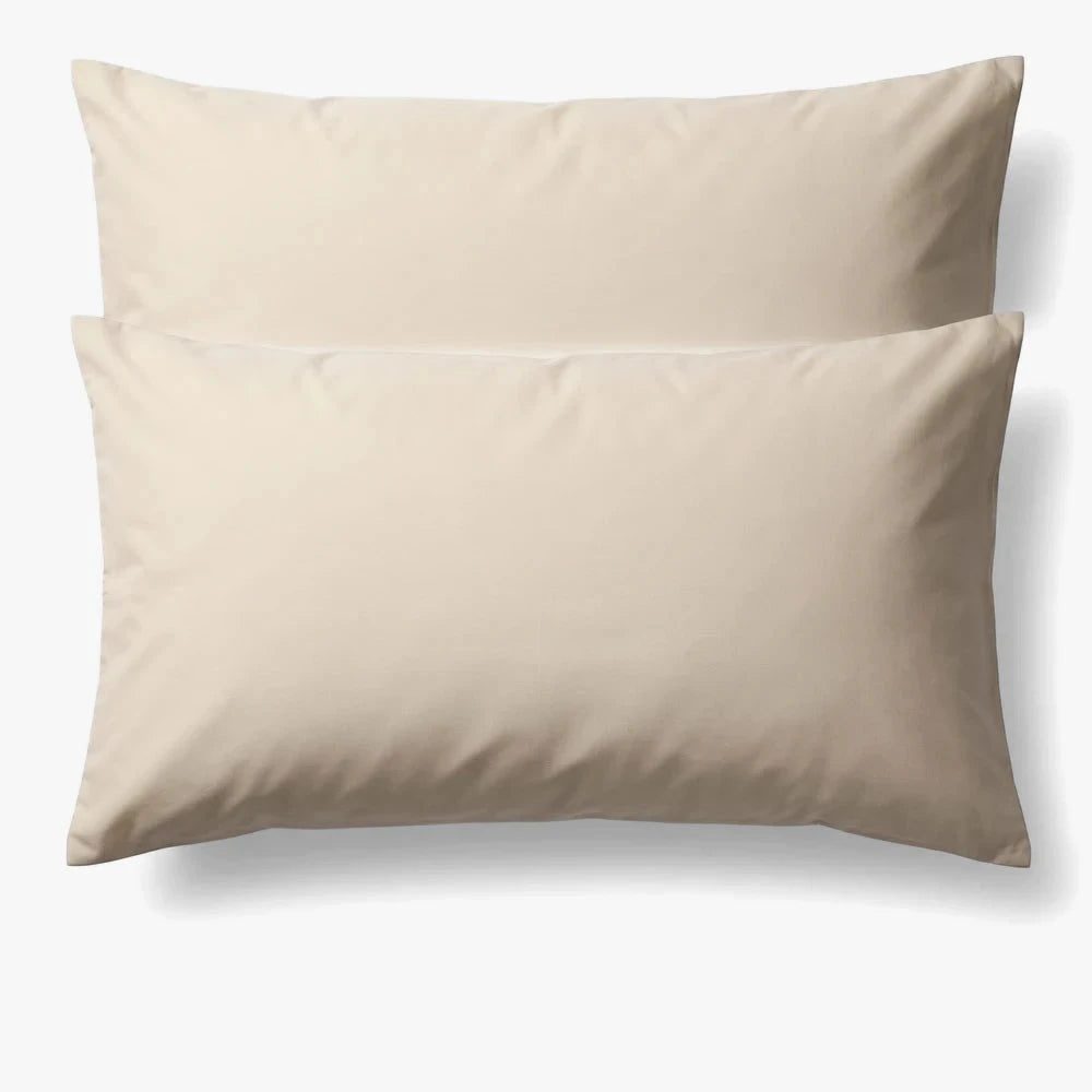 Cotton Co 4Oo Thread Standard 45X70 Pillow Case 2 Pack Cream | Cotton Co