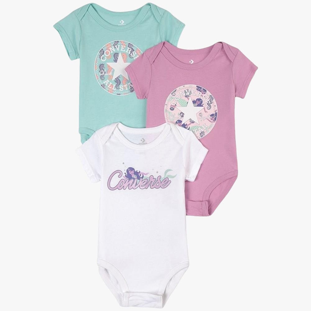 Converse All Star Mermaid 3 Pack Bodysuit Set Asst | Converse