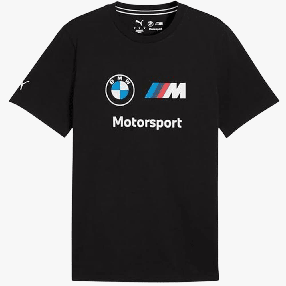 Puma Mens Bmw Mms Ess Logo Short Sleeve Tee Black | Puma