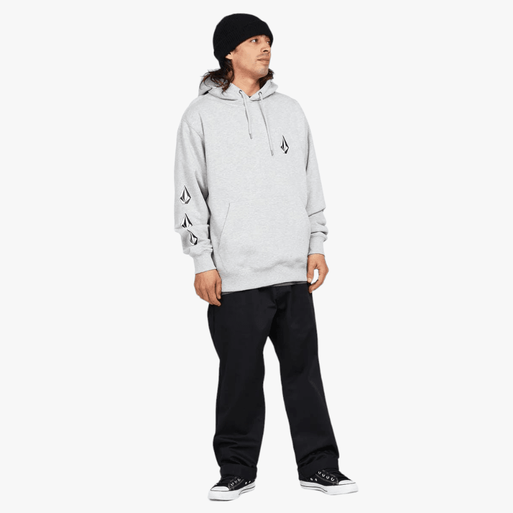 Volcom Mens Iconic Stone Pullover Hoody Heather Grey | Volcom