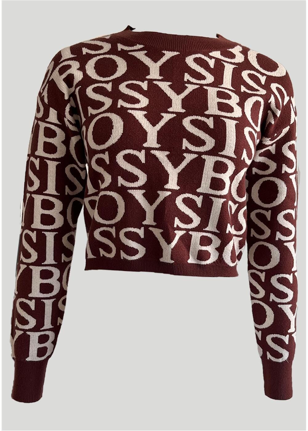 Sissy Boy Womens Chelsea Sweater Brown Cream | Sissy Boy