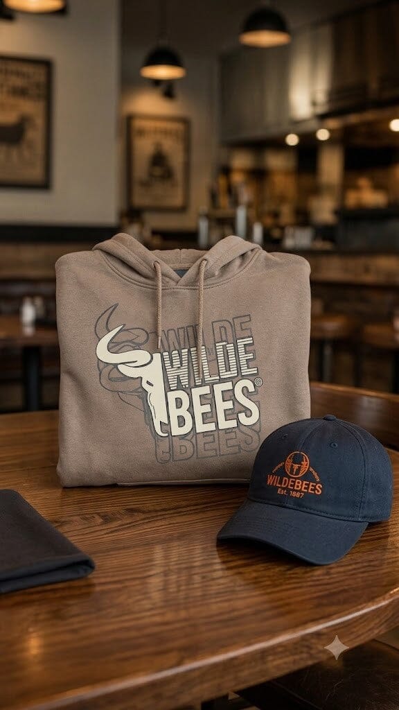 Wildebees Mens Stagger Repeat Hoody Khaki Mel | Wildebees