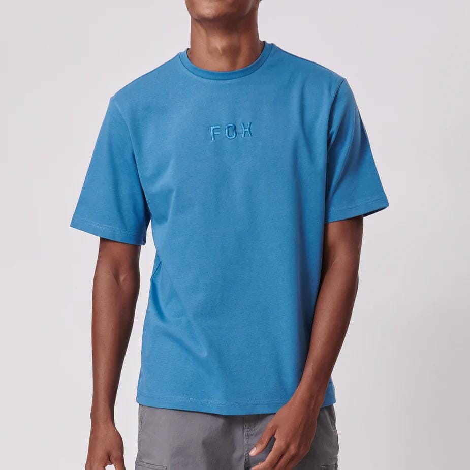 Fox Mens Wordmark Ov Short Sleeve Tee Banaaf Blue | Fox