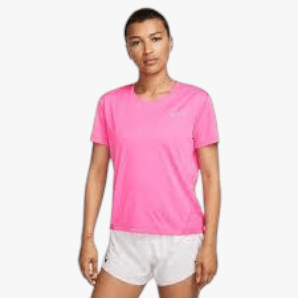 Nike Womens Miler Running Short Sleeve Tee Pink | Nike