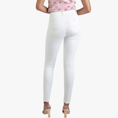 Sissy Boy Womens Freya Mid Waist Skinny Jean White | Sissy Boy