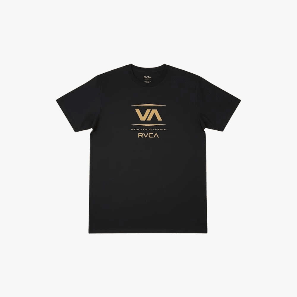 Rvca Mens After Balance Short Sleeve Tee Off Black | Rvca